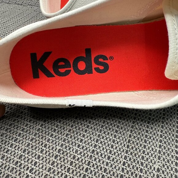 Keds Womens Size 10 White Champion Toe Cap Splash Canvas Lace-Up Sneakers - Picture 6 of 7